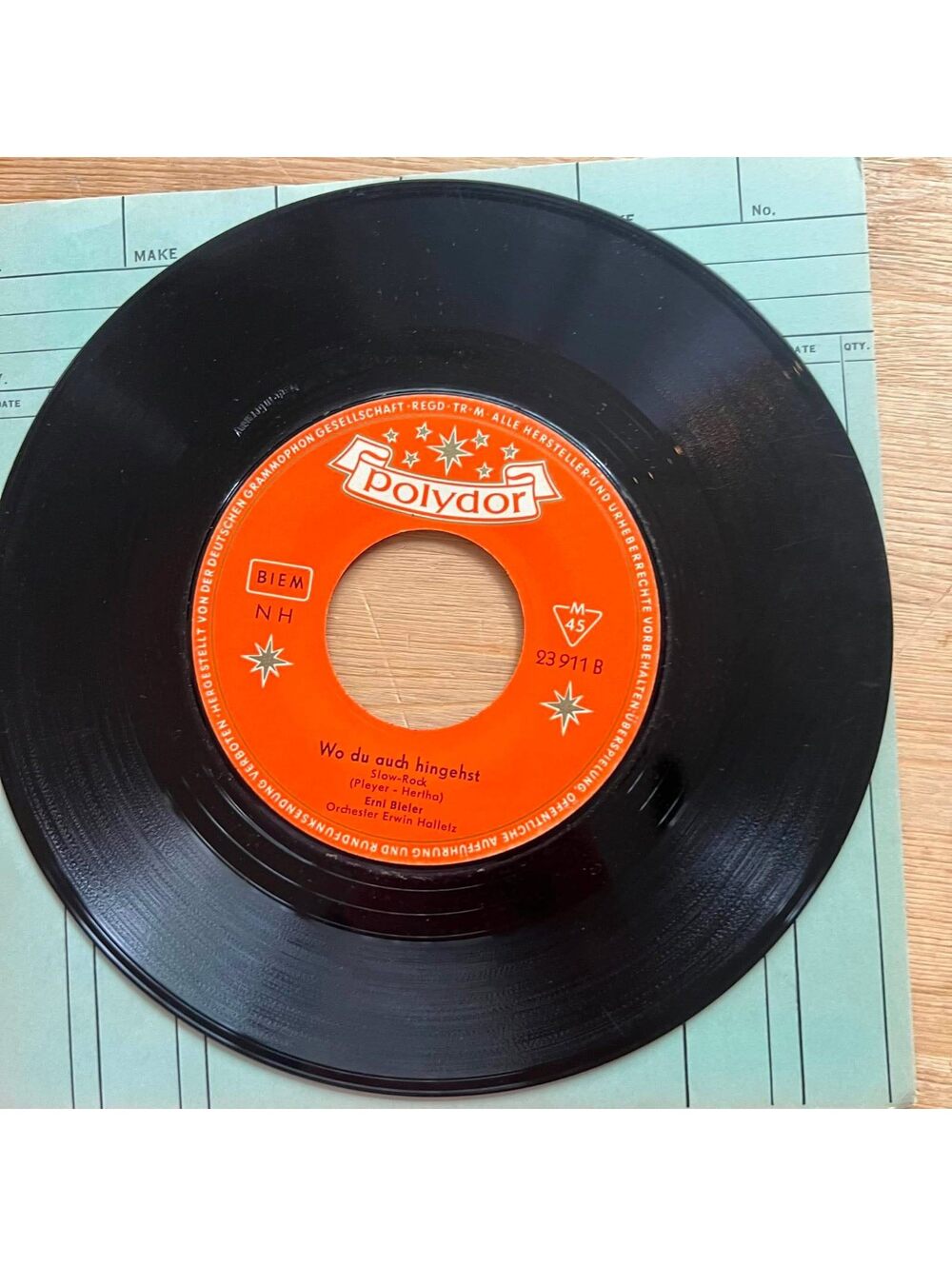 Erni Bieler - Wo du Auch Hingehst/Bambino Mio 45rpm VG+ R89